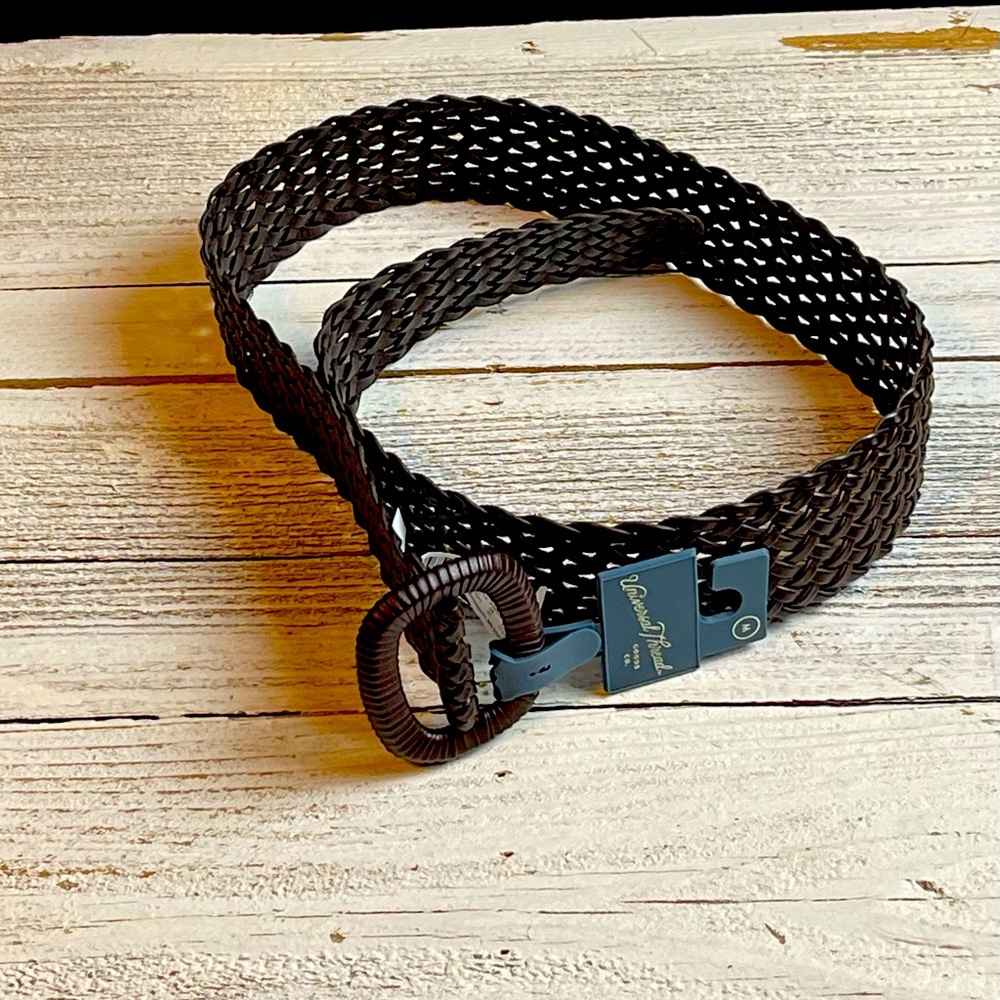 Womens brown woven belt